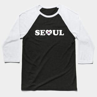 Seoul Love Heart Taegeukgi Flag Baseball T-Shirt